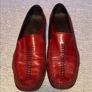 Cole Haan Red Leather Loafer Flats
